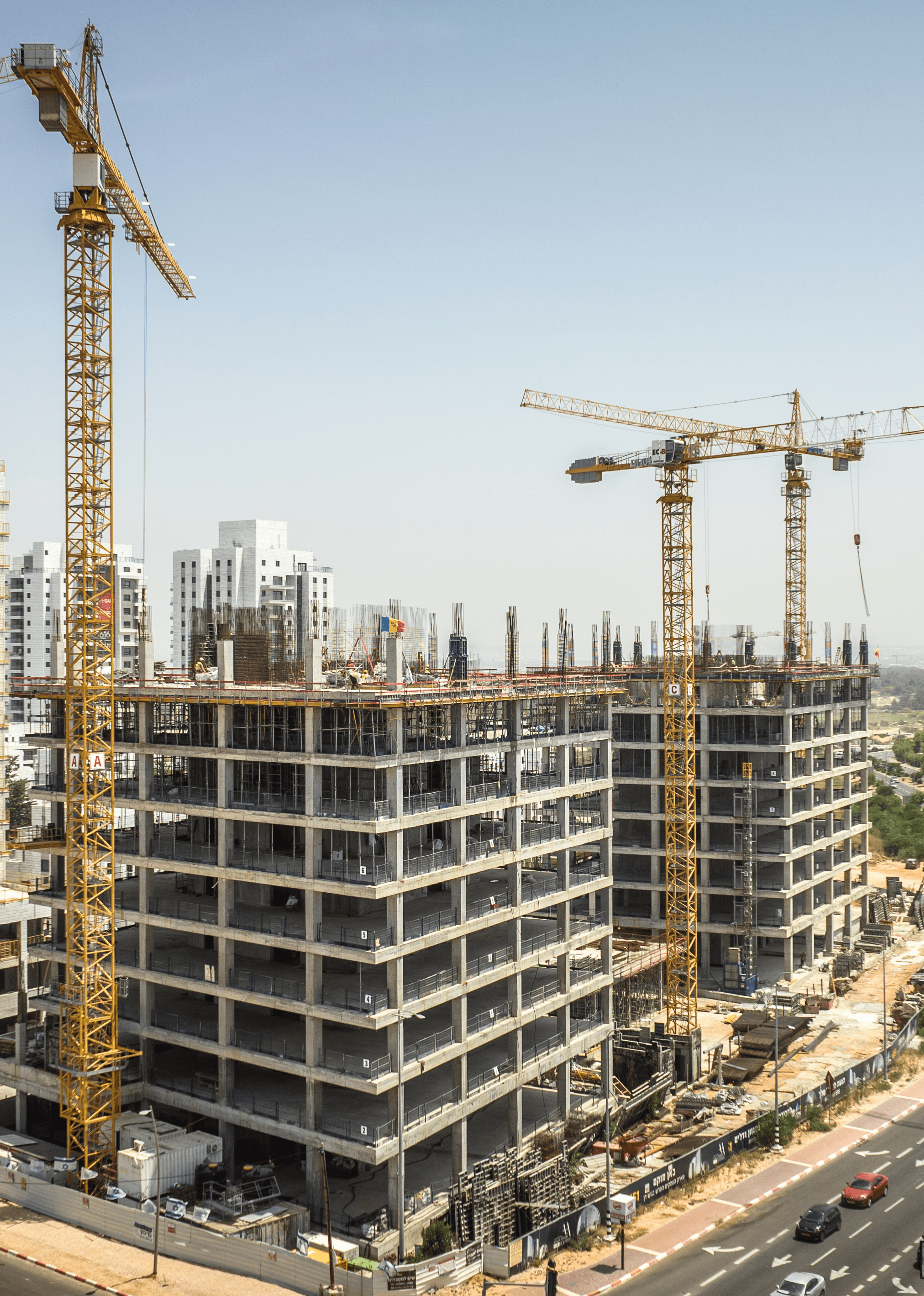 תהליך בניית פרויקט מגדלי איילה Construction Process of the Ayala Towers